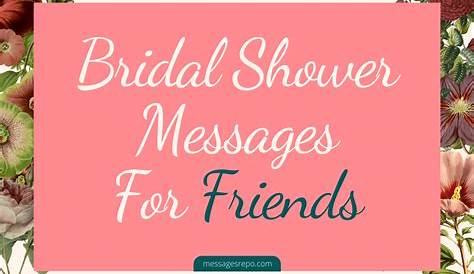 50 Sweet Bridal Shower Wishes And Messages – Events Greetings