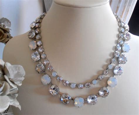 bridal crystal necklace swarovski