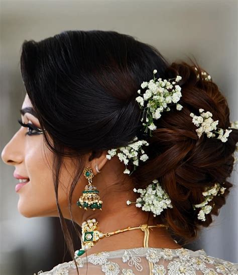 Stunning Bridal Hair Style For Indian Bride For Short Hair
