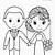 bride and groom coloring pages