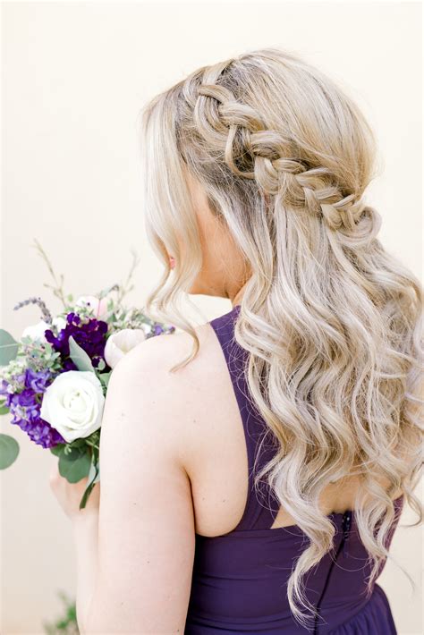 Free Bridesmaid Hairstyles Down With Braid With Simple Style