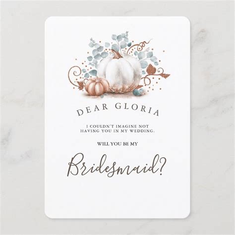 Bridesmaid Proposal For Fall Wedding