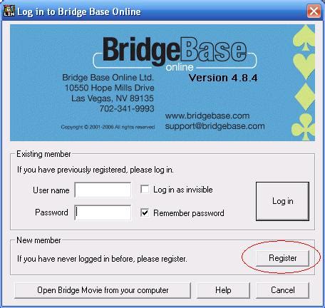 bridge base online register