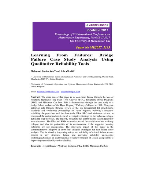 bridge failure case study pdf