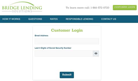 bridge lending solutions customer login