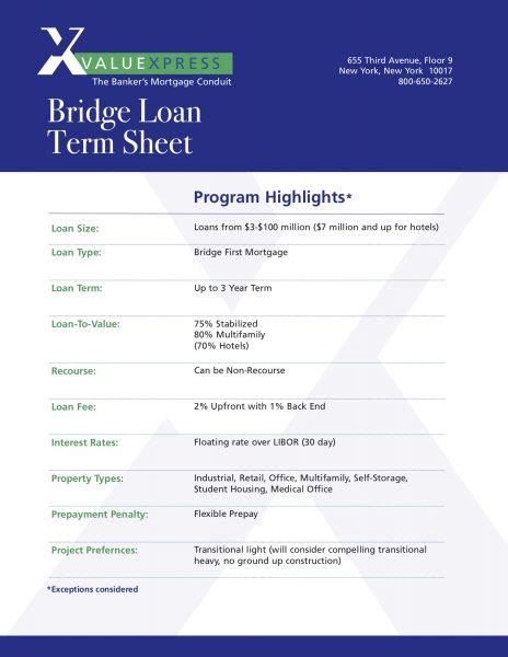 bridge loan rates 2021