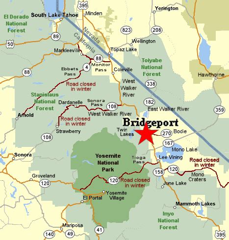 bridgeport ca map