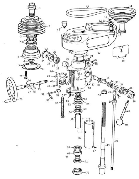 bridgeport parts diagram