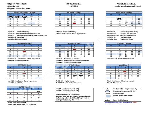 bridgeport public schools ct calendar