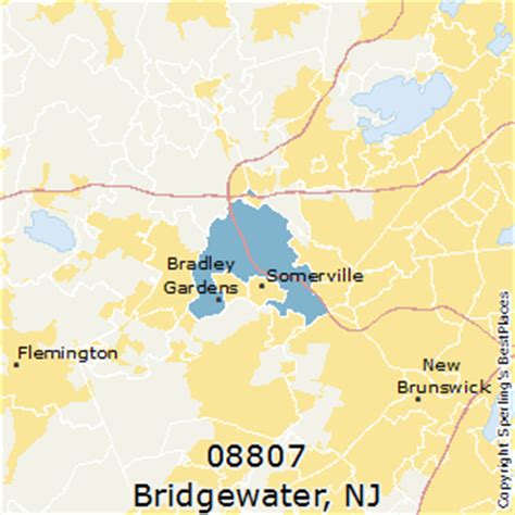 bridgewater nj zip code map