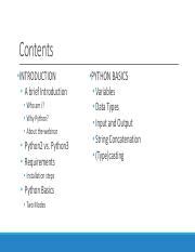 brief introduction about python
