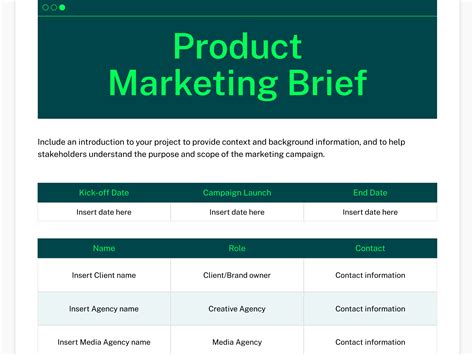 Brief Marketing Plan Example
