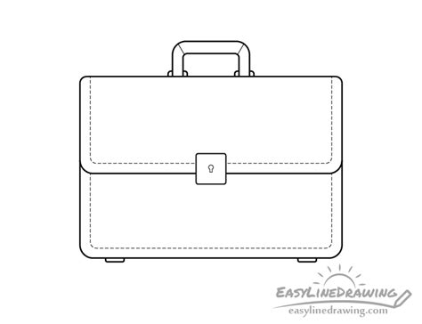 Briefcase Drawing Simple