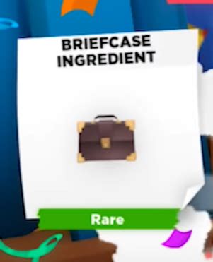 Briefcase Ingredient Adopt Me