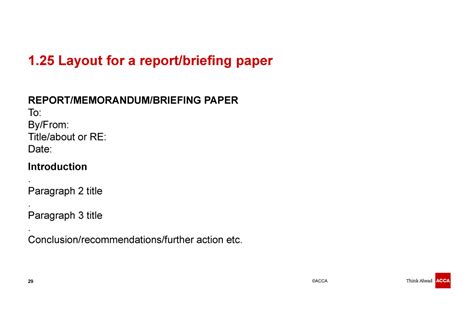 Briefing Notes Example Acca