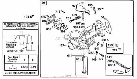 Briggs Stratton Carburetor Diagram And 090212021601 Parts For