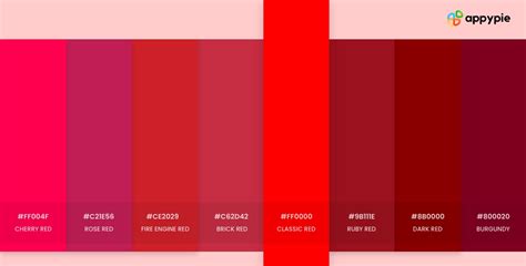 brightest shade of red hex code
