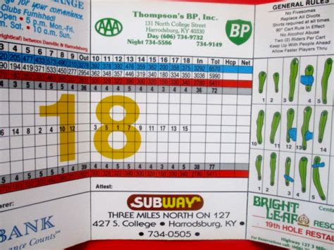 brightleaf golf ky scorecard