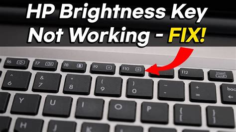 brightness key not working in hp probook