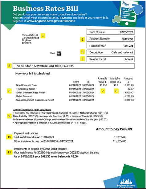 brighton and hove city council business rates