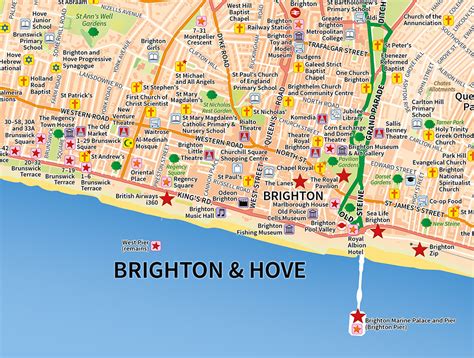 brighton beach uk map