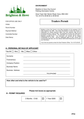 brighton council traders permit