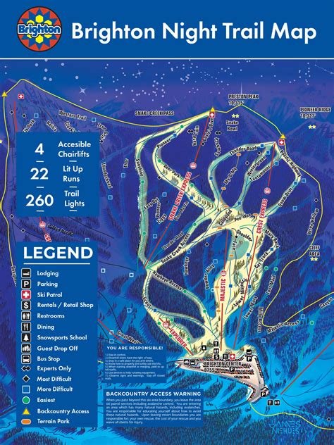 brighton night ski map