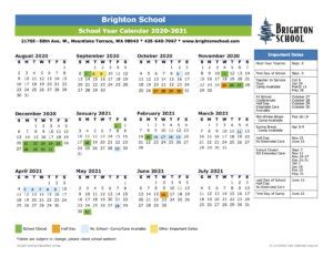 brighton school district calendar