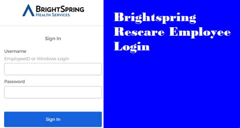 Brightspring Rescare Employee Login Login pages Info