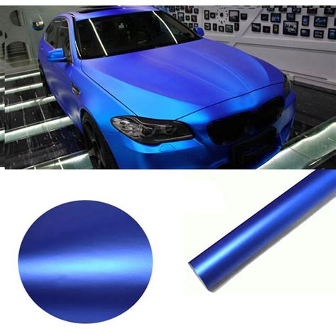 brilliant matte blue vinyl car wrap