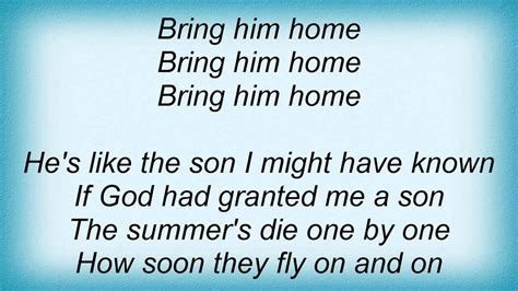 bring him home lyrics