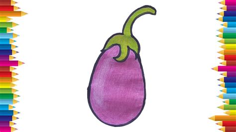 How to draw a brinjal Easily drawing a brinjal Step by