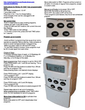 BRINKS DIGITALTIMER 441031 INSTRUCTIONS Pdf Download ManualsLib