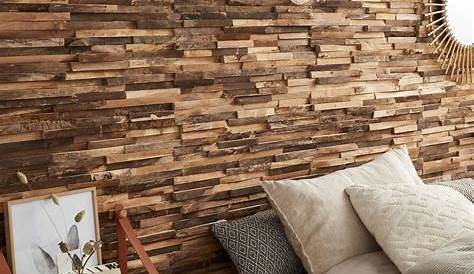 Plaquette de parement bois recyclé Skinwood bois / marron