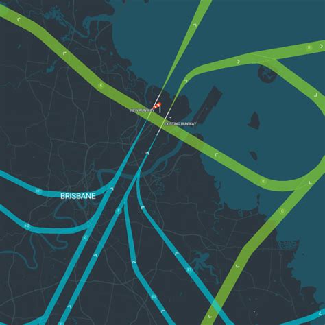brisbane airport flight paths map