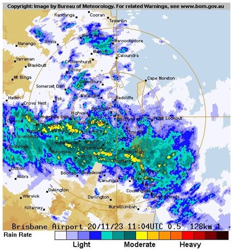 brisbane airport rain radar