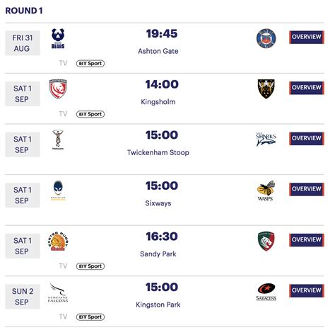 bristol rugby union fixtures