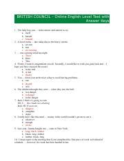 british council test answers