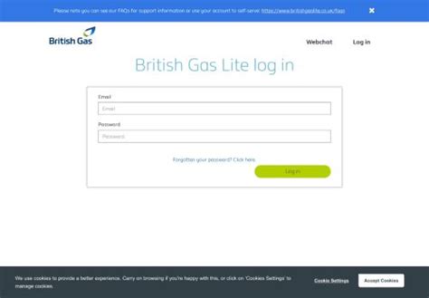 british gas lite login not working