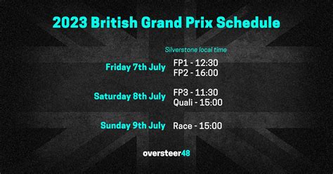 british grand prix 2023 timetable