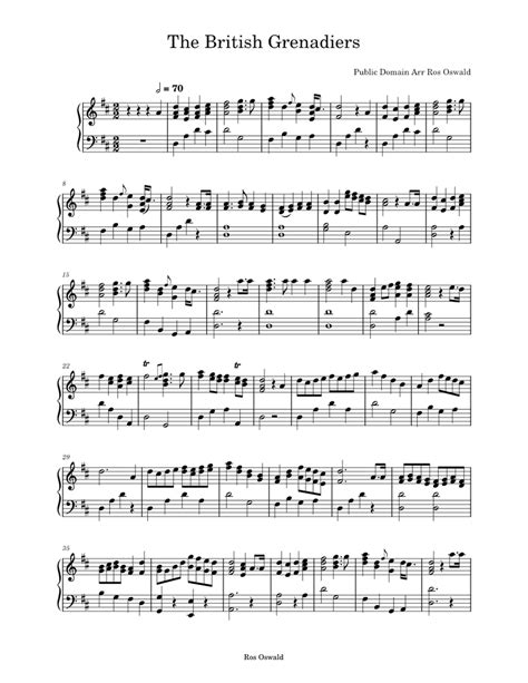 British Grenadiers Score