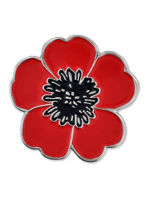 british red poppy pin