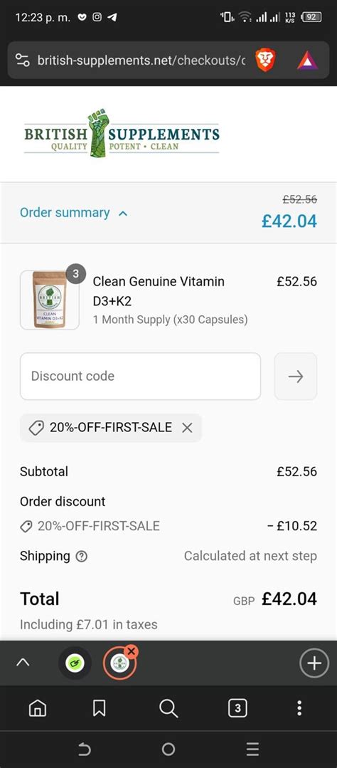 British Supplements Discount Code Nhs