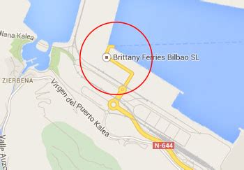 brittany ferries bilbao port map