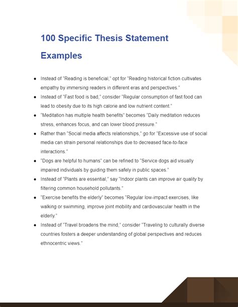 broad thesis statement examples