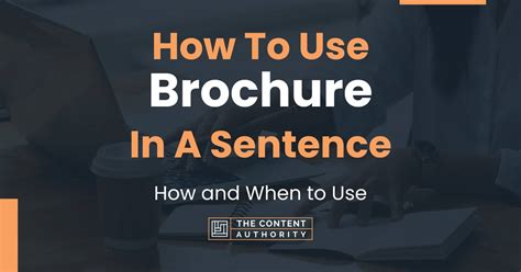 Brochure Example In Sentence