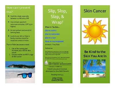 brochure on skin cancer