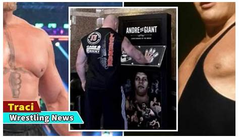 Brock Lesnar's hand size compared to Andre the Giant's really is mind