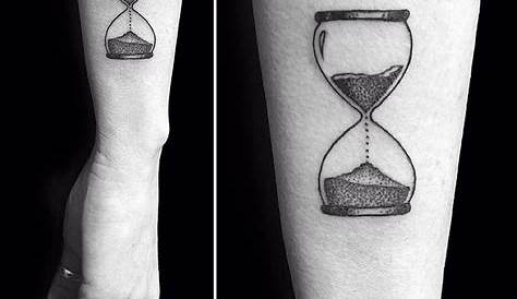 Broken Hourglass Tattoo Small Black And Grey s Black s