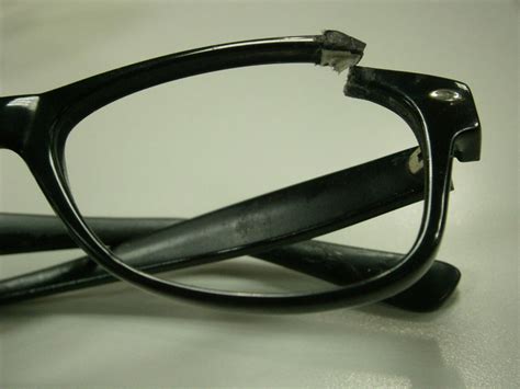 broken eyeglasses